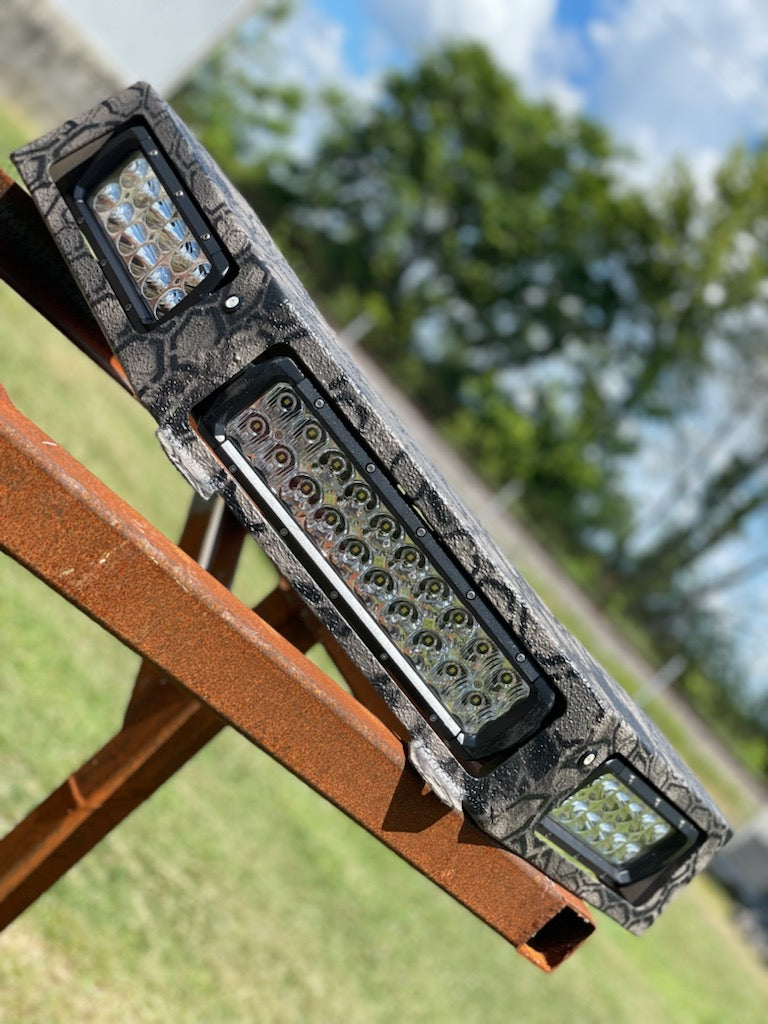 3 Light double row light bar housing