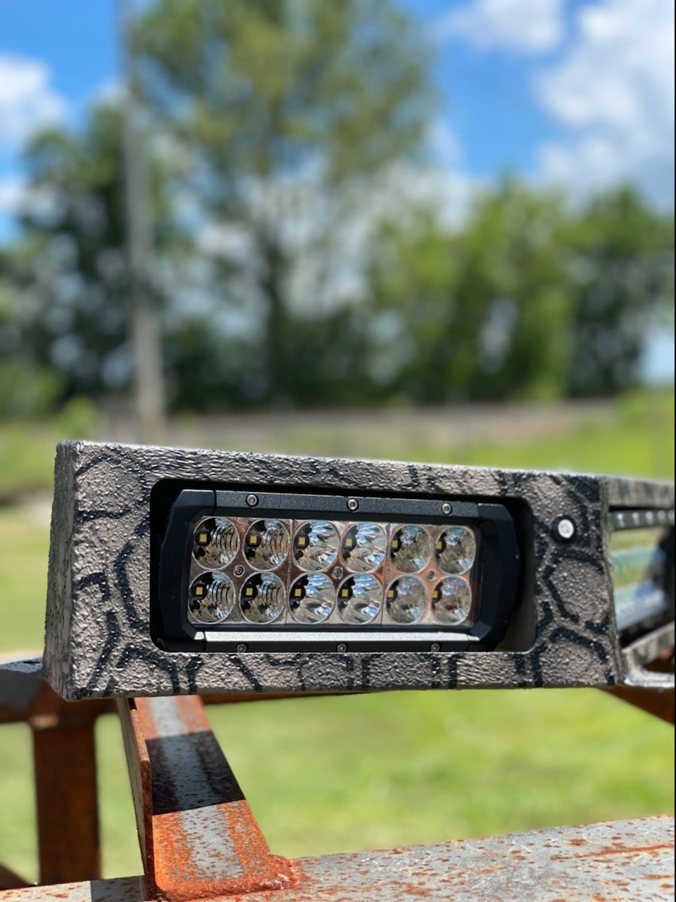 3 Light double row light bar housing