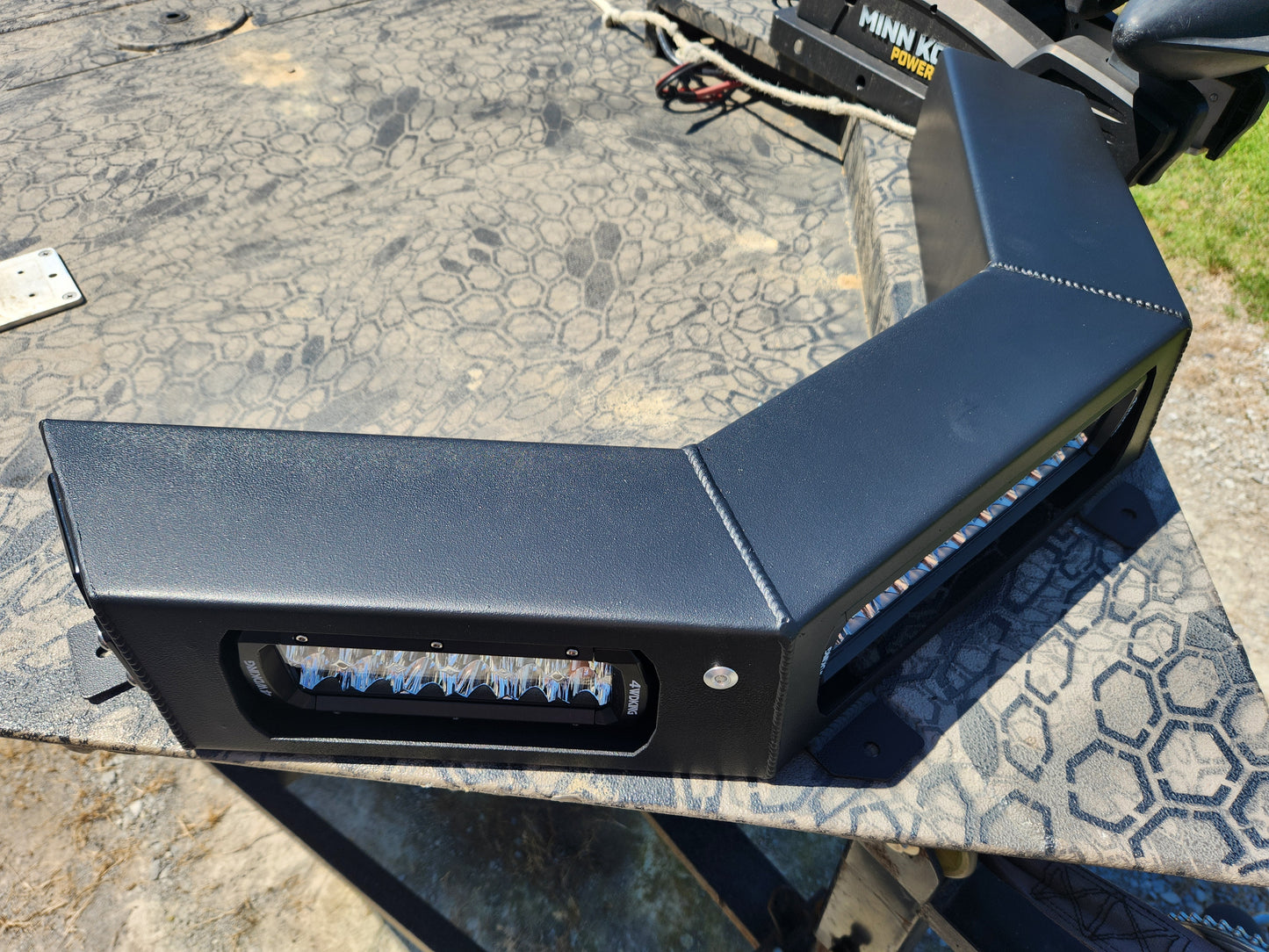 Double row light bar housing